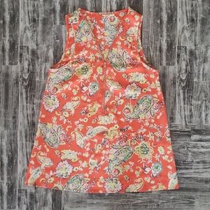 Noble U coral flower Paisley print top